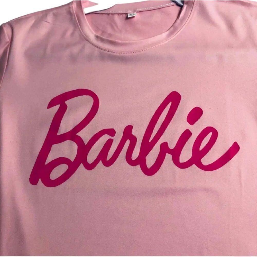 Barbie Classic Pink Logo T- Shirt - Picture 7 of 8